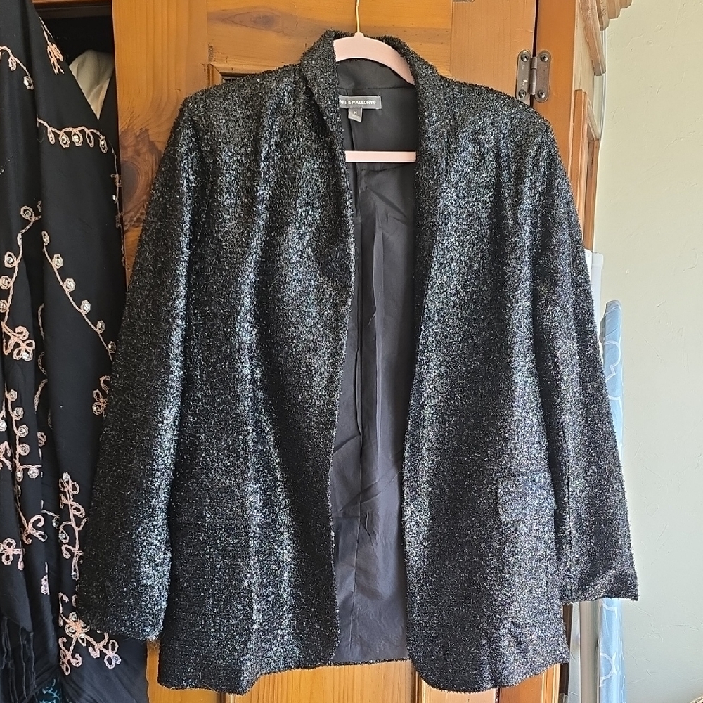 Kate & Mallory Sparkling Black Blazer